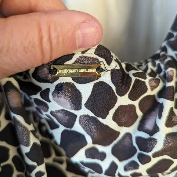 Antonio Melani Halter Animal Print One Piece Swimsuit / Medium - Picture 3 of 3